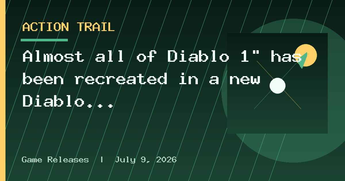 Almost all of Diablo 1" has been recreated in a new Diablo 4 activity