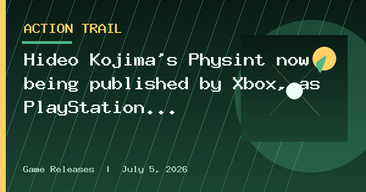 Hideo Kojima's Physint now being published by Xbox, as PlayStation severs ties