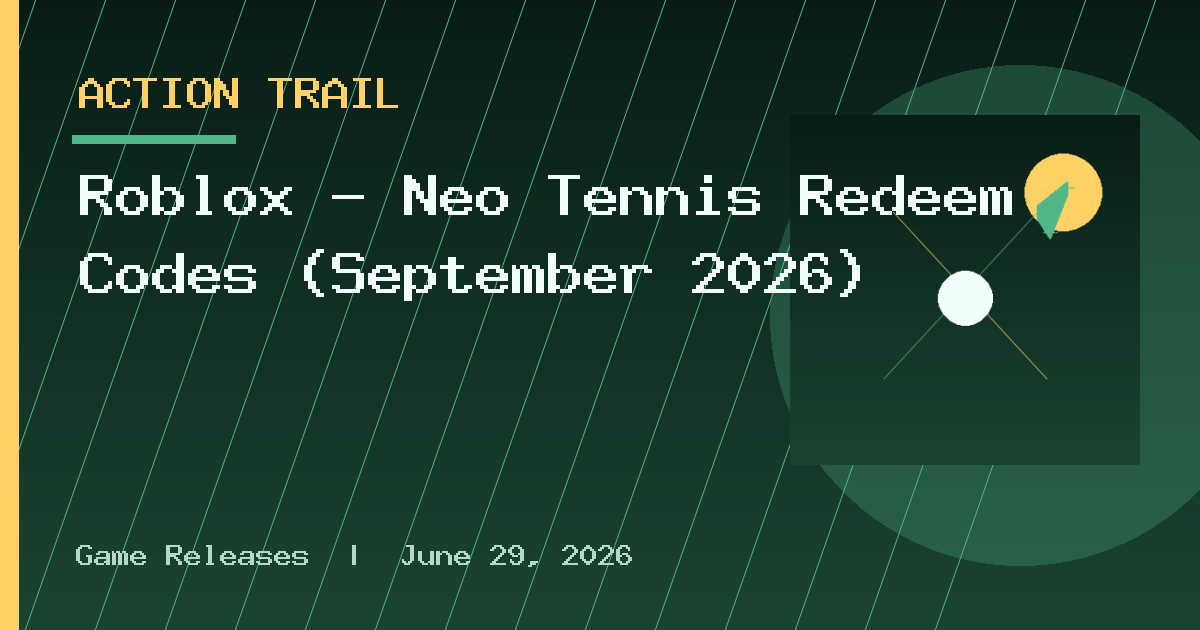 Roblox – Neo Tennis Redeem Codes (September 2026)